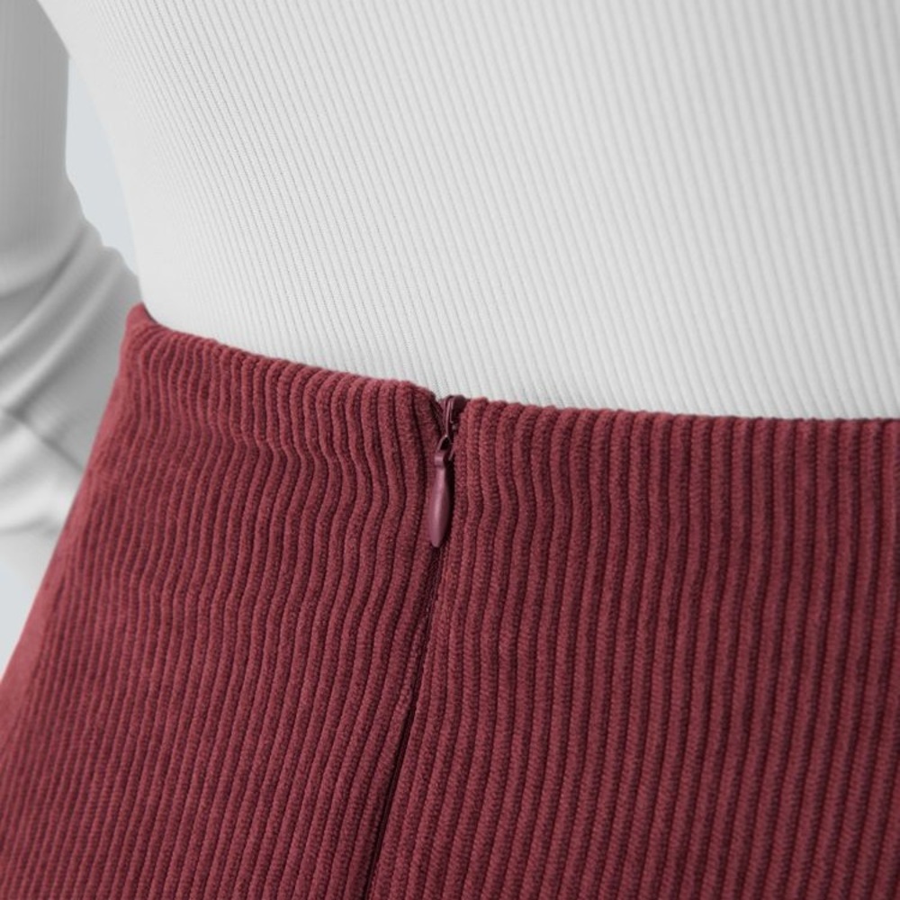 Halara High Waisted 2-in-1 A Line Mini Corduroy Casual Skirt Size Large - Picture 4 of 5
